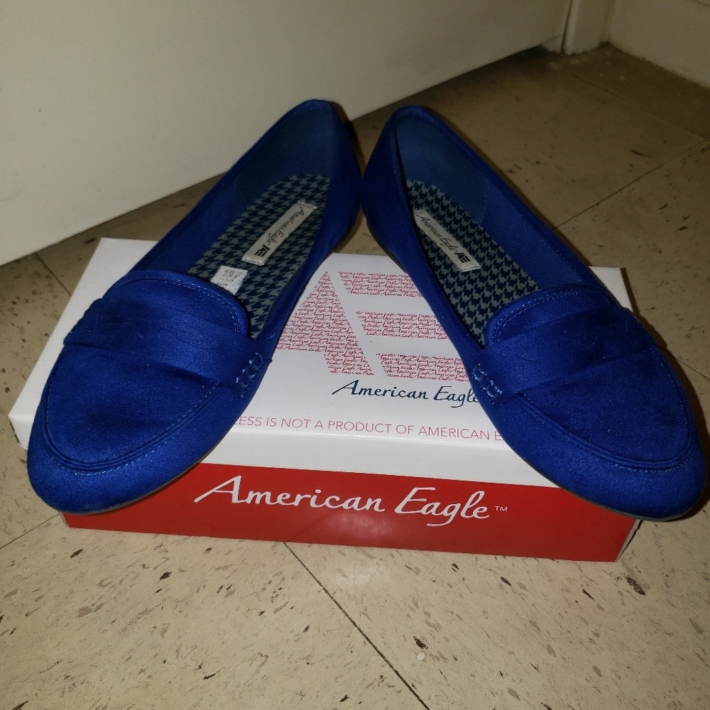 Blue suede Loafers